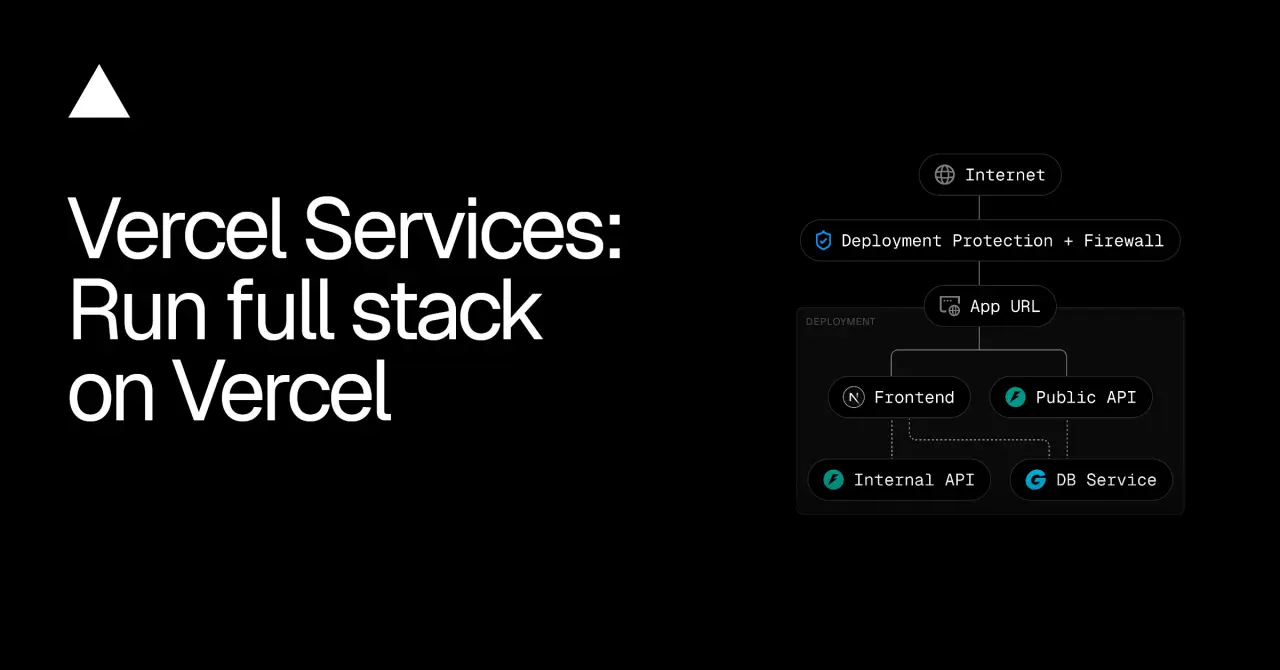 تصویر مرتبط با خبر: Vercel Services: Run full stack on Vercel