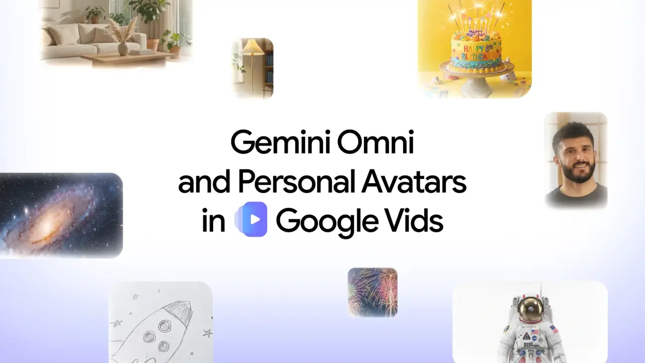 تصویر مرتبط با خبر: تحديث شامل لـGoogle Vids مع Gemini Omni وأفاتار شخصي بالذكاء الاصطناعي
