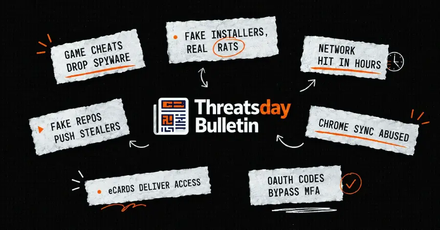 تصویر مرتبط با خبر: ThreatsDay: Game Cheat Spyware, 24-Hour Ransomware, Chrome Sync Stalking + 12 More Stories