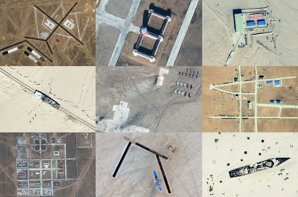 China lleva años construyendo barcos, cazas y bases de EEUU en mitad del desierto. Los satélites han revelado para qué eran realmente