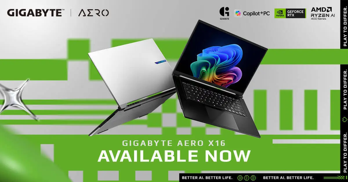 تصویر مرتبط با خبر: GIGABYTE Announces AERO X16 Now Available, Bringing Next-Gen AI Performance to an Ultra-Thin Copilot+ PC - GIGABYTE Global