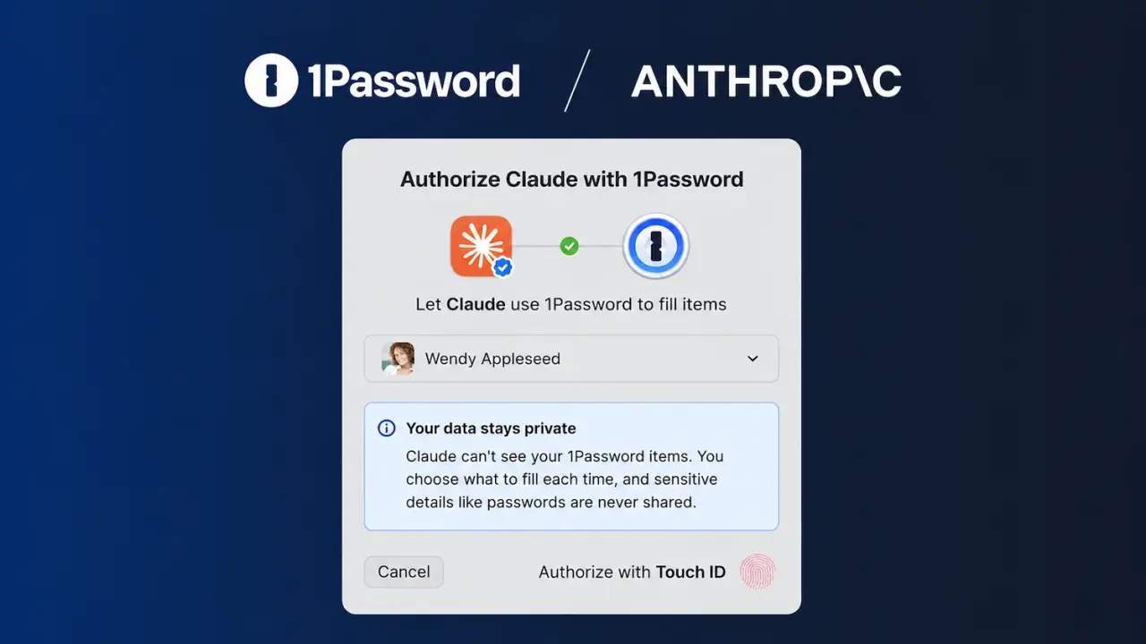تصویر مرتبط با خبر: Claude can now sign into websites with 1Password without exposing your credentials - Help Net Security