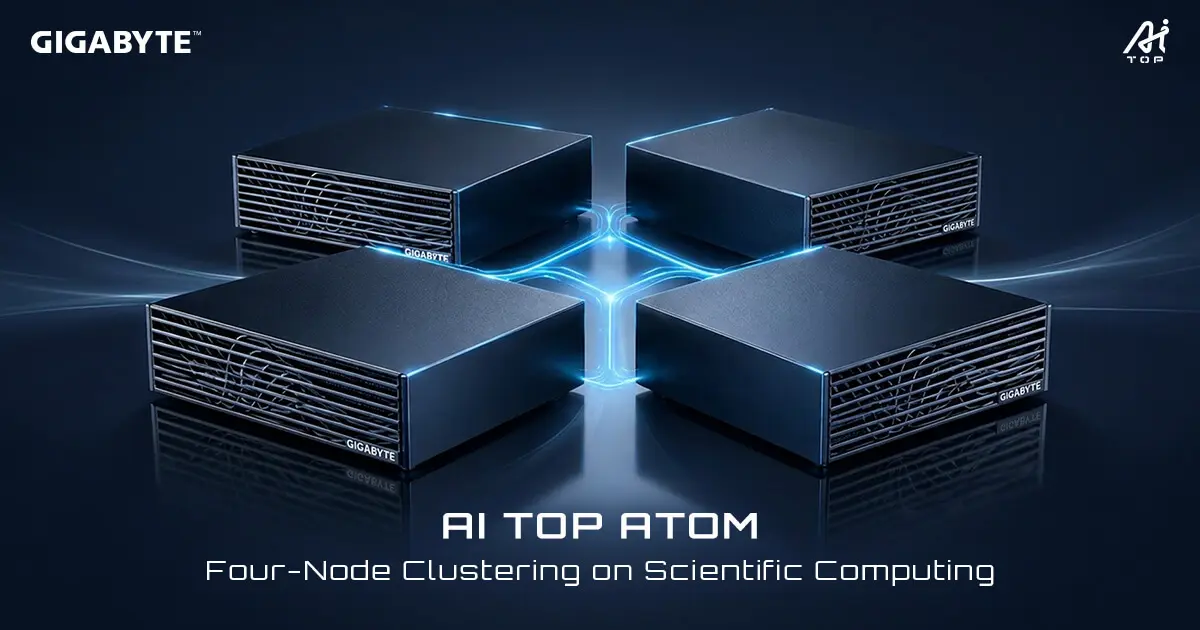 تصویر مرتبط با خبر: GIGABYTE Demonstrates AI TOP ATOM Four-Node Clustering on Scientific Computing - GIGABYTE Global