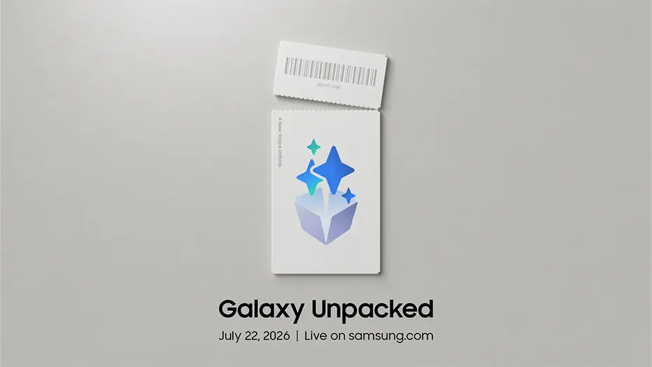 تصویر مرتبط با خبر: [초대장] 갤럭시 언팩 2026 (Galaxy Unpacked July 2026: A New Shape Unfolds)