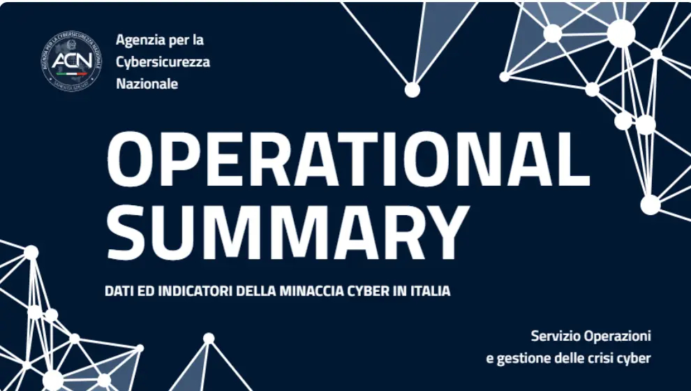 ACN: a marzo l’obbligo di notifica della Nis2 rende visibili gli incidenti cyber; Acn, ad aprile 2026: il quadro resta severo; ACN: maggio in chiaroscuro, ma la NIS2 illumina il radar; Acn: nel primo semestre 2026 resta elevata la pressione da parte delle minacce cyber