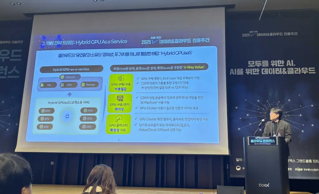 تصویر مرتبط با خبر: “AI 인프라의 새로운 대안은  ‘하이브리드 GPUaaS’” | 카카오엔터프라이즈