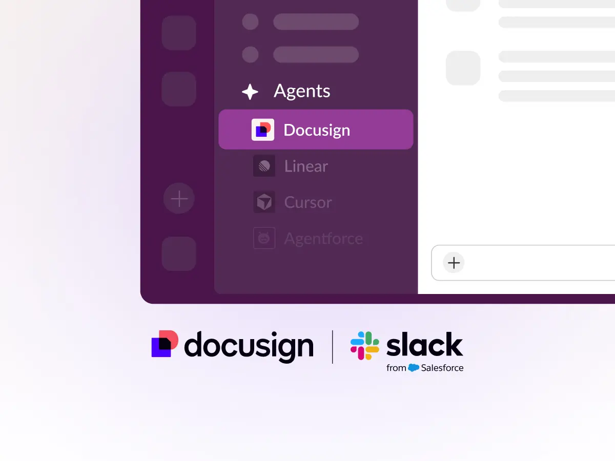 تصویر مرتبط با خبر: Docusign and Slack: Moving Contracts at the Speed of Chat