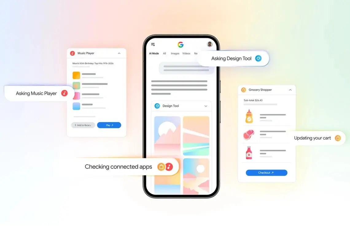 تصویر مرتبط با خبر: Google Search AI connects apps for tasks