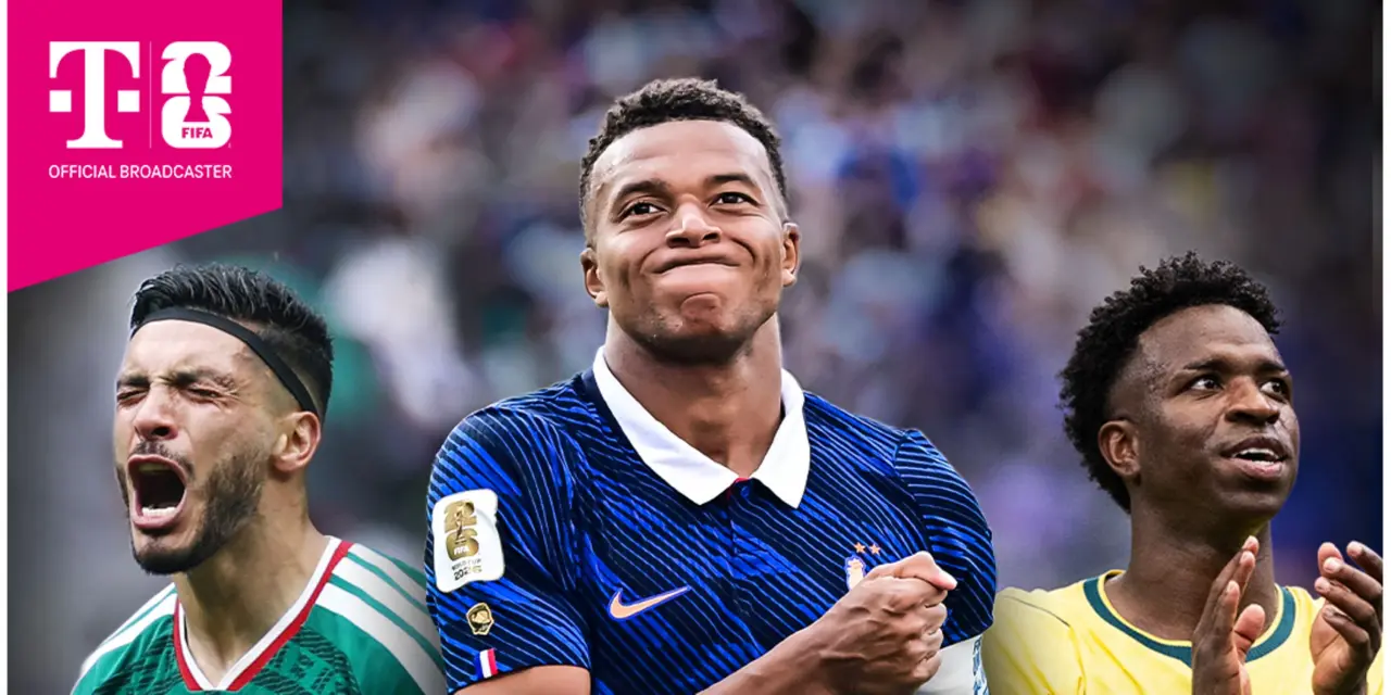 تصویر مرتبط با خبر: Die Superstars der WM spielen bei MagentaTV: Achtelfinals von Kane, Mbappé, Vinícius Jr. und Haaland exklusiv