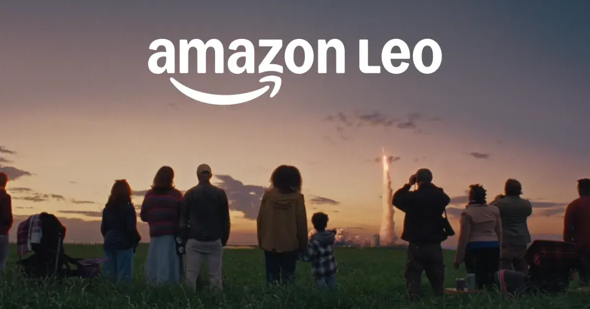 A screenshot from the launch video for Amazon Leo