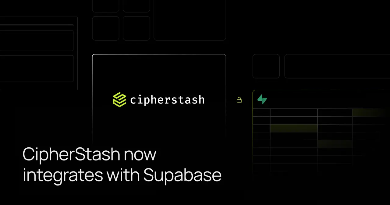 تصویر مرتبط با خبر: Searchable field-level encryption on Supabase with CipherStash
