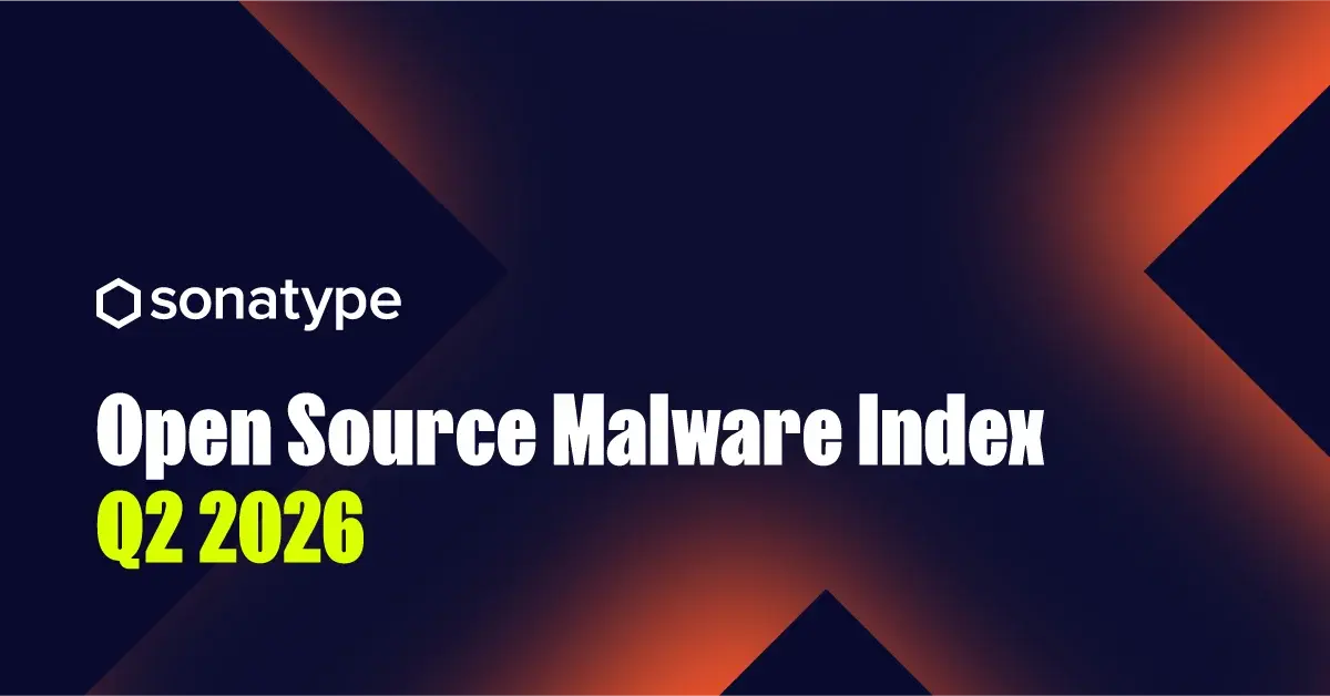Image with text "Sonatype, Open Source Malware Index Q2 2026"