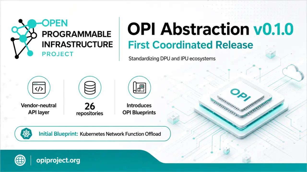 تصویر مرتبط با خبر: Open Programmable Infrastructure Project Announces First Coordinated Release, “Abstraction,” to Standardize DPU and IPU Ecosystems