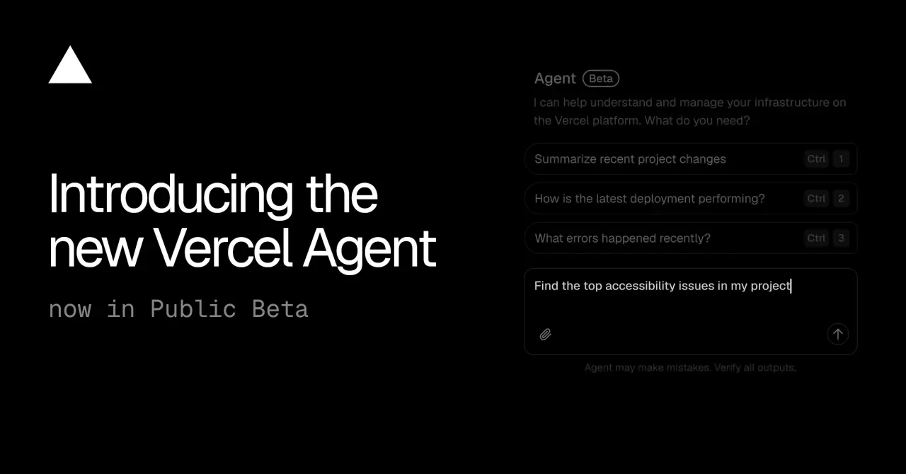 تصویر مرتبط با خبر: Introducing the new Vercel Agent