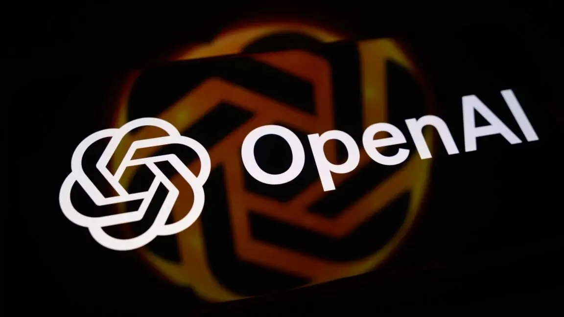 An OpenAI logo displayed on a phone screen