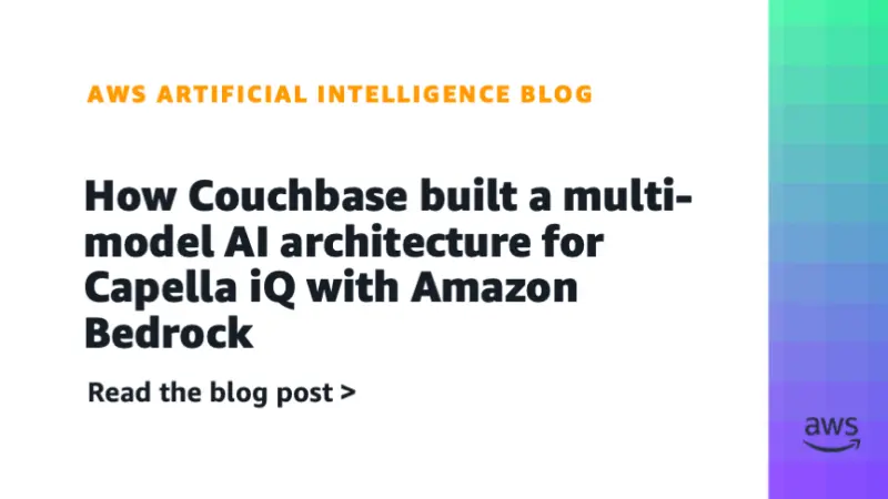 تصویر مرتبط با خبر: How Couchbase built a multi-model AI architecture for Capella iQ with Amazon Bedrock | Amazon Web Services