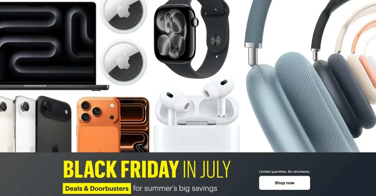 تصویر مرتبط با خبر: Best 'Black Friday in July' Apple deals: $50 off AirPods Pro, $400 off MacBook Pro, more - 9to5Mac