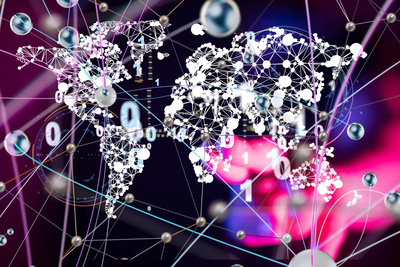 global,network,connections:,digital,world,map