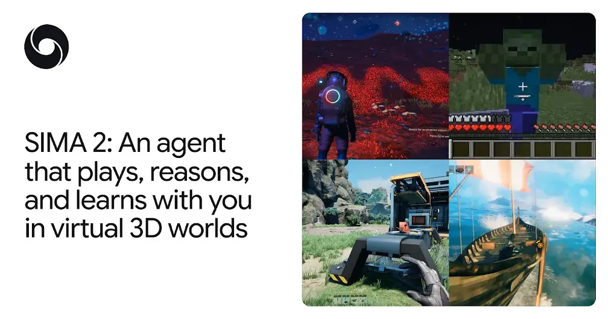 تصویر مرتبط با خبر: SIMA 2: A Gemini-Powered AI Agent for 3D Virtual Worlds