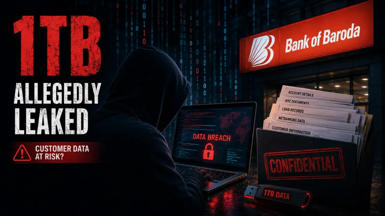 تصویر مرتبط با خبر: Major Bank of Baroda data leak? Ransomware group claims to have stolen 1TB of customer data
