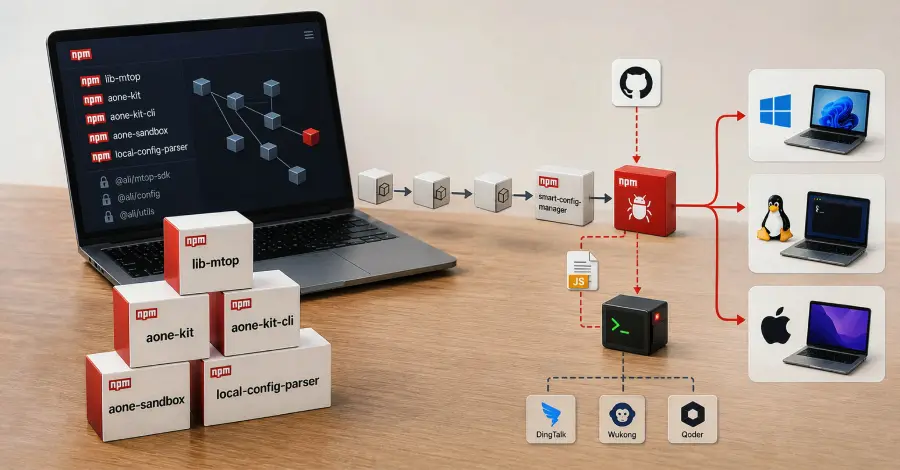 تصویر مرتبط با خبر: 18 Malicious npm Packages Deliver Cross-Platform RAT to Alibaba Tool Users