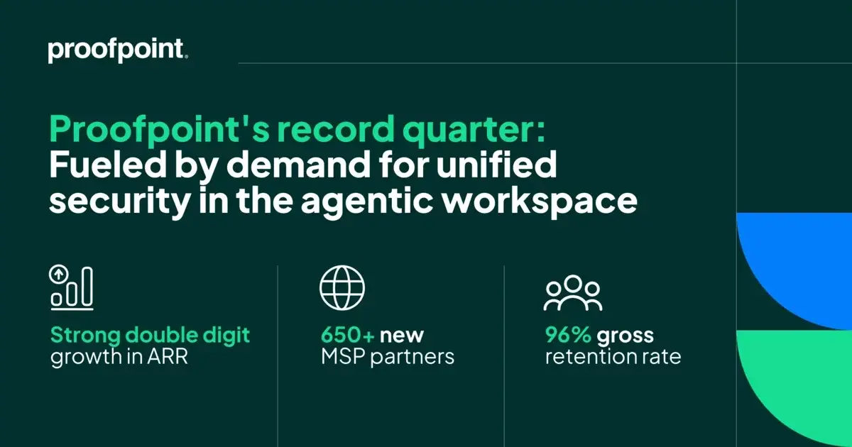 تصویر مرتبط با خبر: The "Future" Agentic Workspace Is Here. Proofpoint’s Record Quarter Reflects What Customers Need Today (and Tomorrow) | Proofpoint US